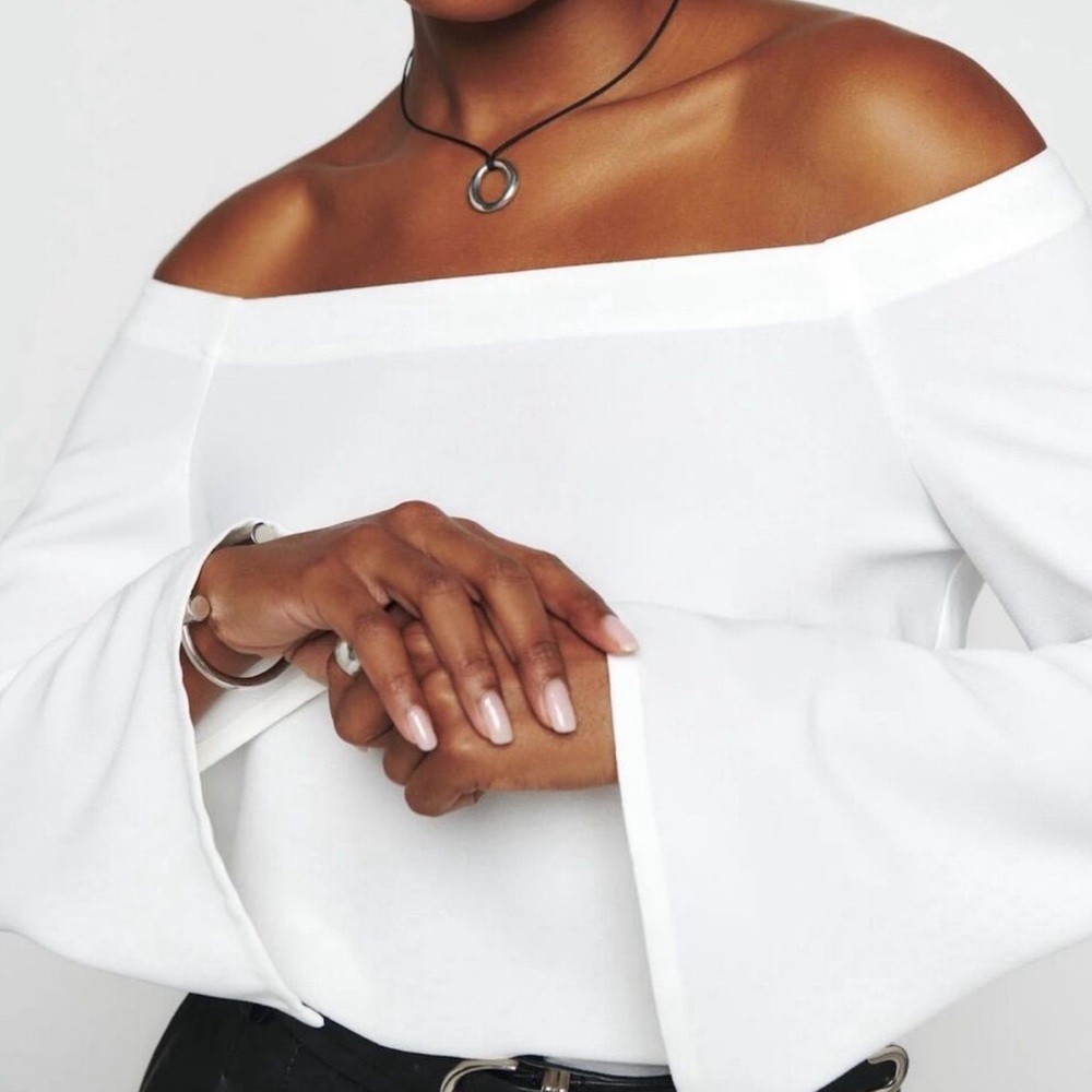 Reformation Women's Off The Shoulder Byron Blouse - Picture 3 of 8